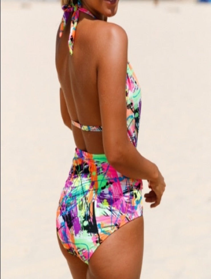 Kaleidoscope Halter Swimsuit