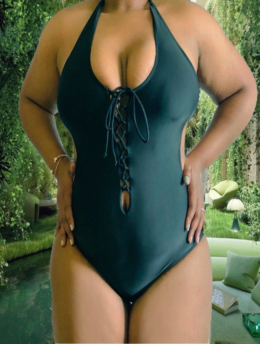 Santorini Lace-Up Swimsuit