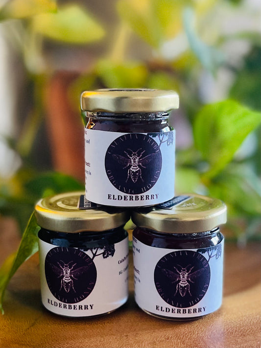Elderberry Infused Herbal Honey (2oz. Mini)